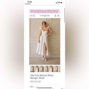 V Chapman Vera Dress White